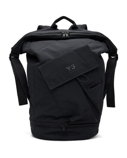Y-3 Black Utility Backpack for men