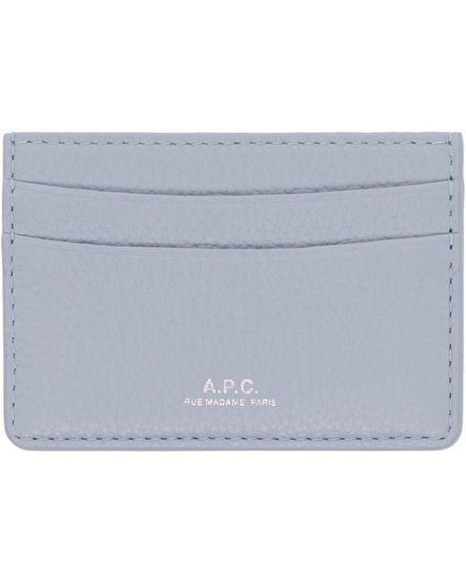 A.P.C. Blue André Card Holder for men