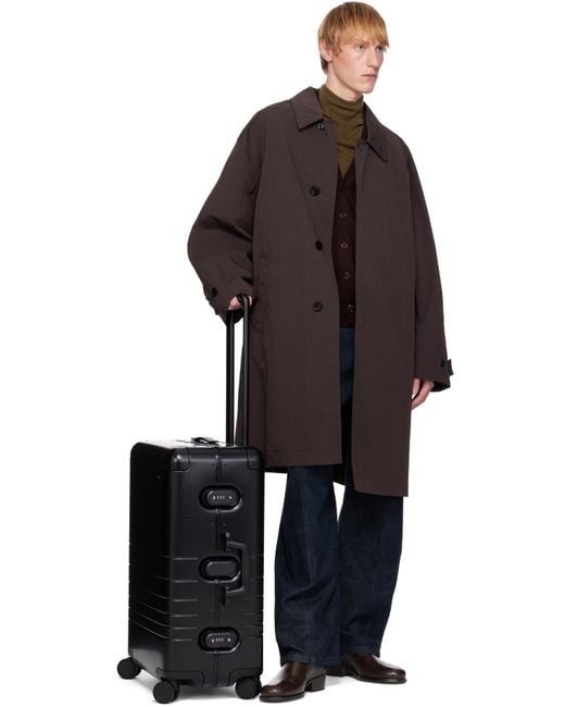 Monos Black Aluminum Check-In Medium Suitcase for men