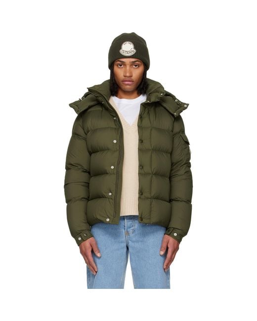 Moncler Green Maya 70 Hooded Short Down Jacket for men