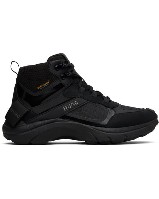 HUGO Black Waterproof Boot Sneakers for men