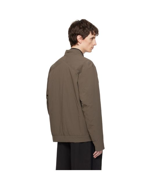 Veilance Brown Taupe Diode Insulated Bomber Jacket for men