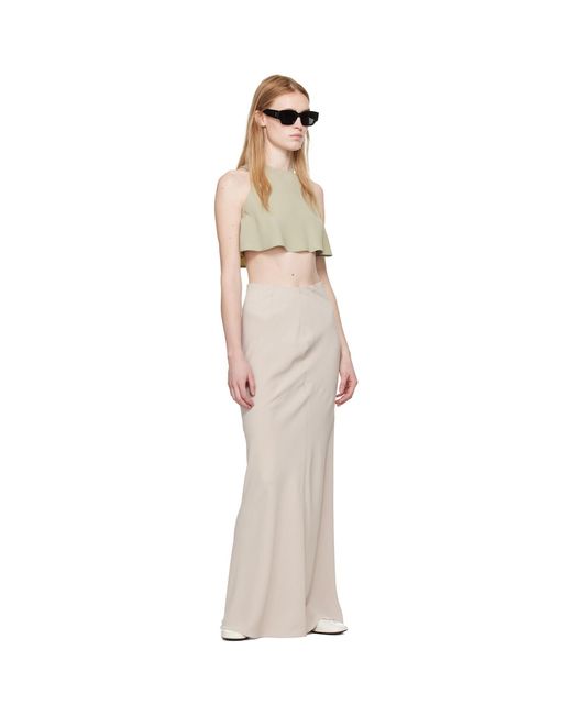 AMI Natural Bias-Cut Maxi Skirt
