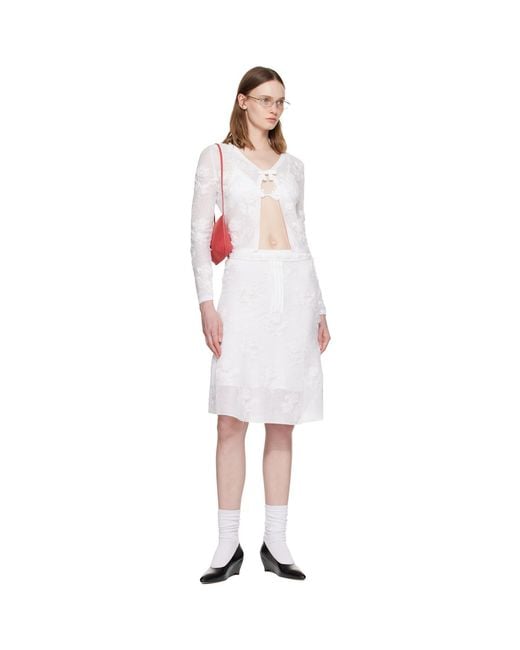 ShuShu/Tong Multicolor Threadwork Knit Midi Skirt