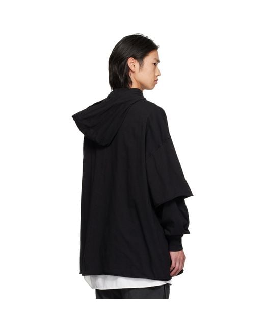 Rick Owens Black Tower Tommy Hustler Hoodie for men