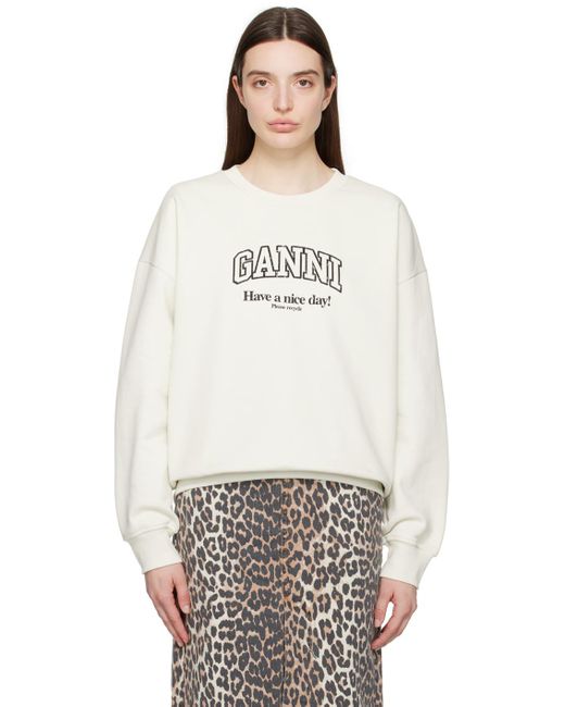 Ganni Off-white Isoli Sweatshirt