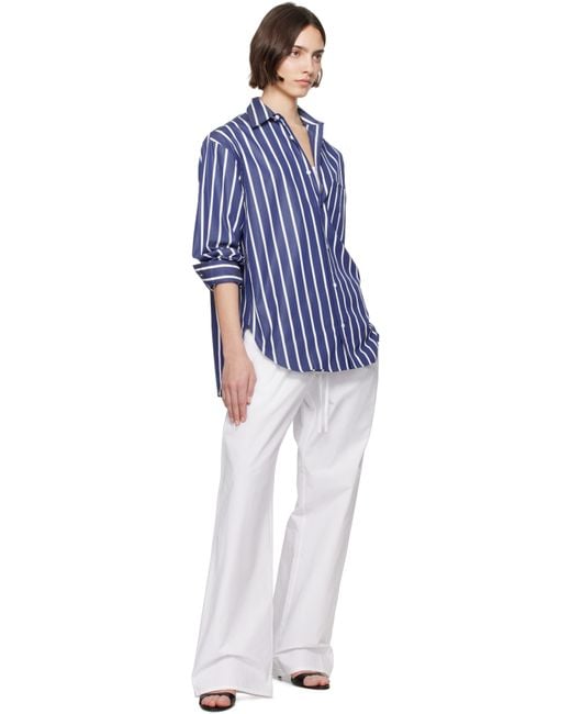 Matteau ブルー Classic ストライプ シャツ Blue