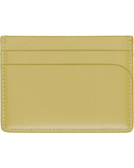 Jil Sander Yellow Curve Card Holder