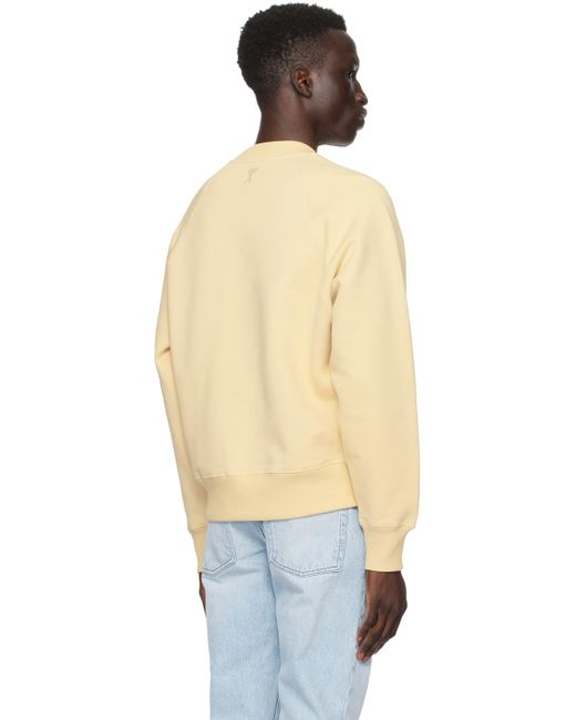 AMI Blue Yellow Printed Sweatshirt for men