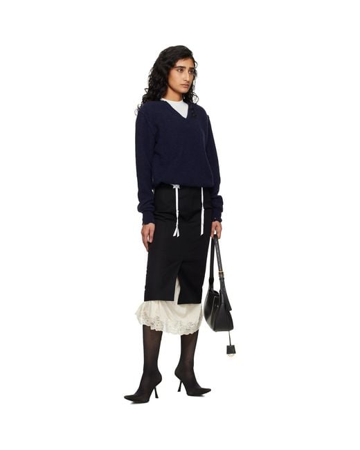Balenciaga Black Stocking Heeled Tall Boot