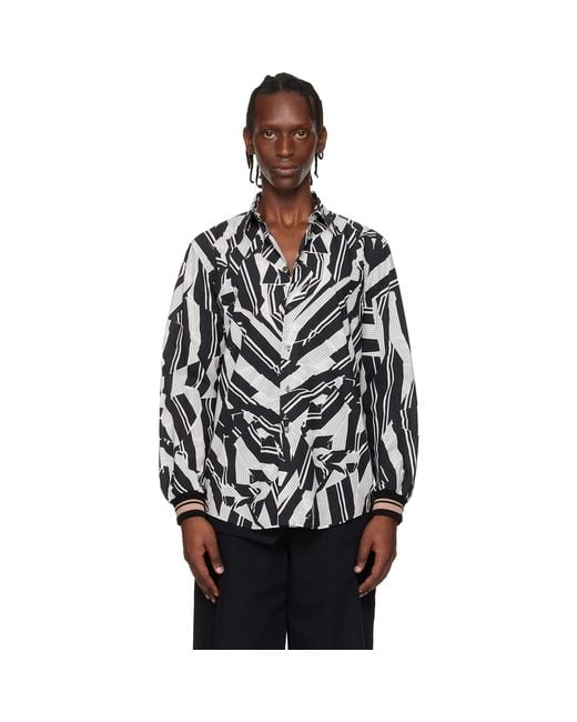 Dries Van Noten Black Poplin Shirt for men