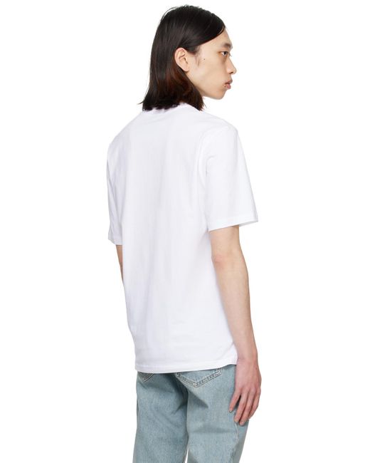 メンズ Moschino ホワイト プリントtシャツ White