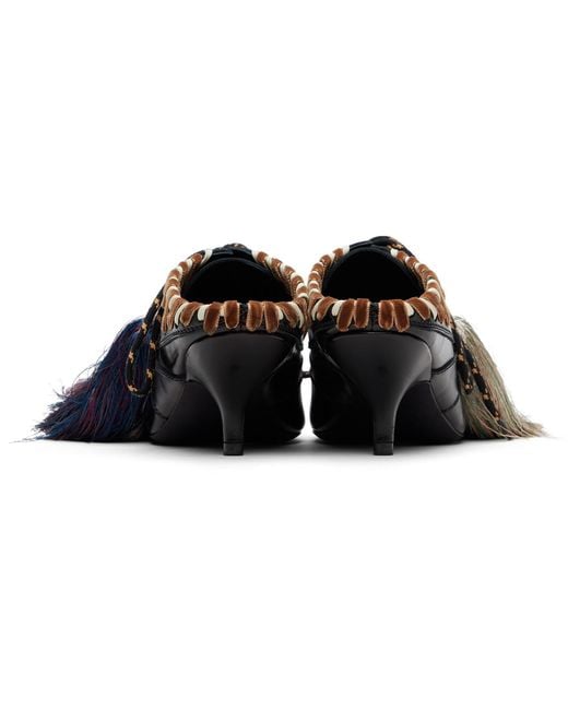 Dries Van Noten Black Heeled Sneaker Mules