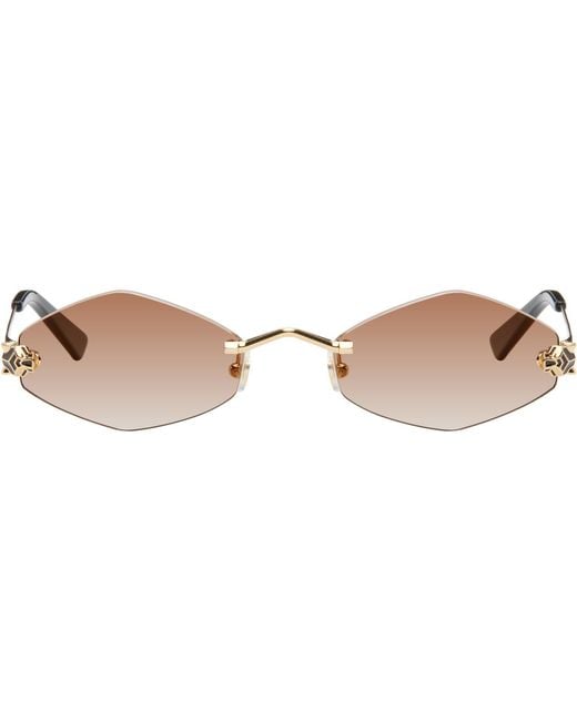 Cartier Black 'Panthère De Sunglasses