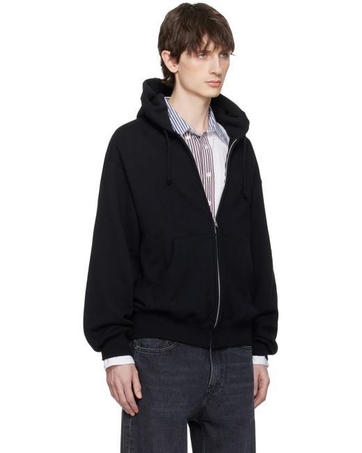 Wacko Maria Black 'Fight Club' Middle Weight Full Zip Hoodie for men