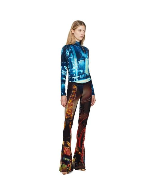 Jean Paul Gaultier Blue 'The Velvet Pigalle' Bodysuit