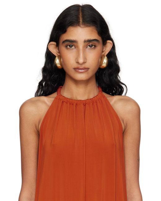 Max Mara Black Logo Lobe Clip-On Earrings