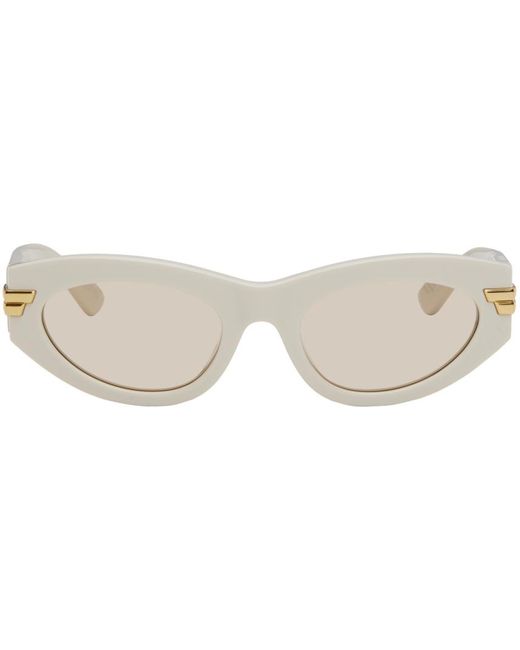 Bottega Veneta Black White Cat-eye Sunglasses