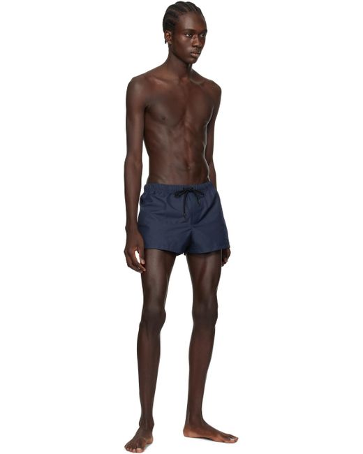 Versace Blue Navy Cartouche Swim Shorts for men