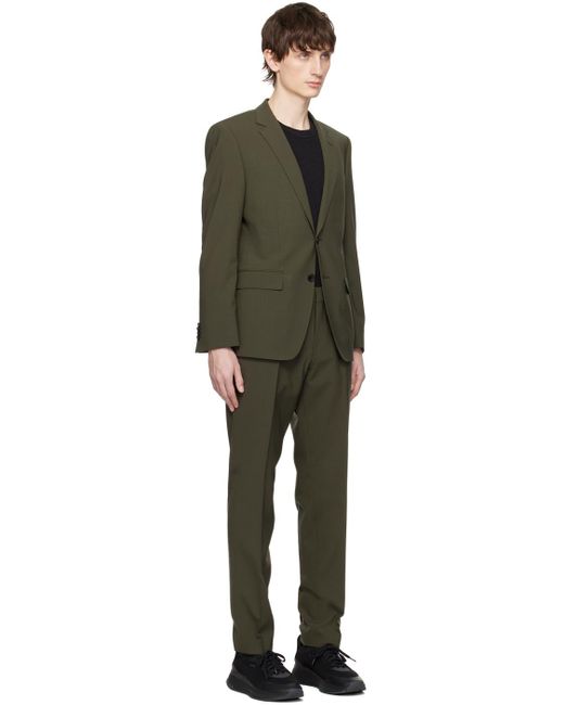 Boss Black Green Slim-fit Suit for men