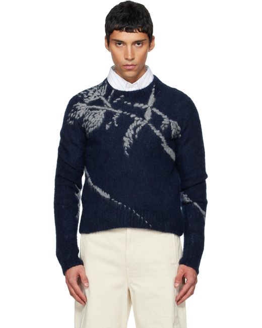 Dries Van Noten メンズ ブルー ネイビー Alpaca セーター 【公式通販】
