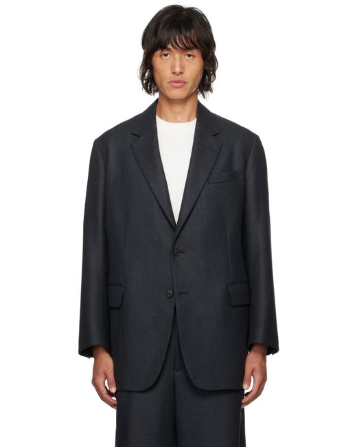 Auralee Black Light Melton Blazer for men