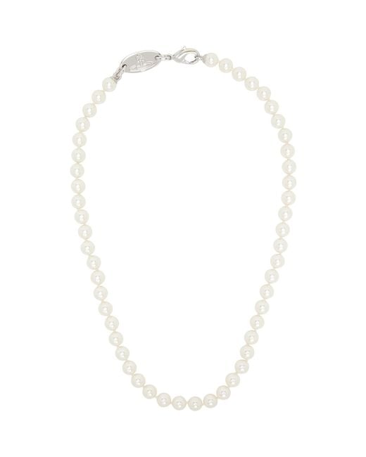 Vivienne Westwood White Stuart Necklace for men
