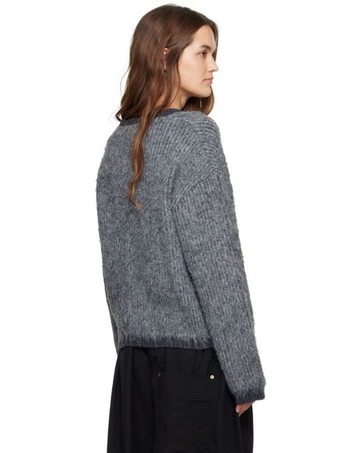 OPEN YY Black Shaggy Cardigan