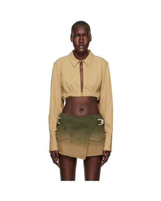 Dion Lee Green Safety Slider Shirt