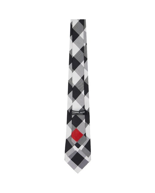 Comme des Garçons Black Silk Geometric Pattern Tie for men