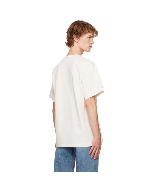 Helmut Lang White Off- Logo T-Shirt for men