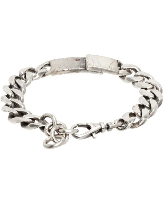 Title Of Work Black Overlap Ruby Bracelet for men