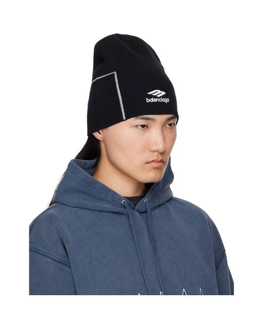 Balenciaga Blue Sporty Beanie for men