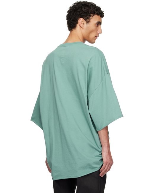 メンズ Rick Owens ブルー Hollywood Tommy Tシャツ Green