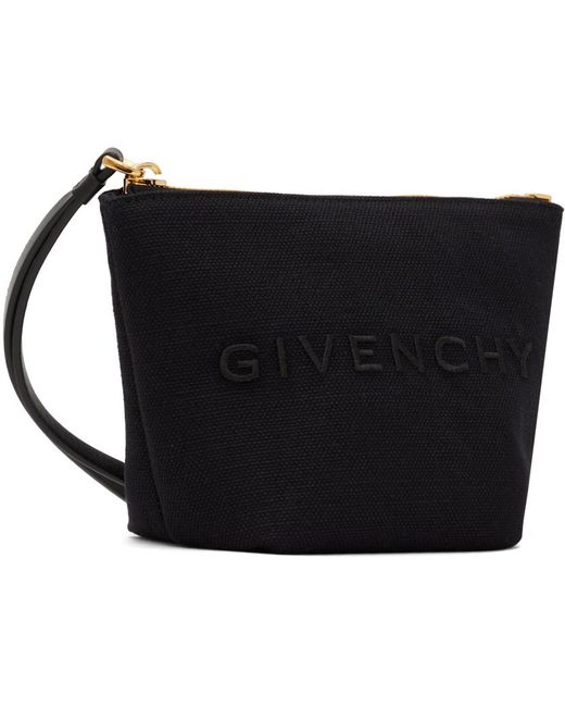 Mini pochette noire à logo Givenchy en coloris Black