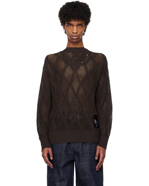 トップス NULLUS DECONSTRUCTED  KNITTED SWEATER NULLUS Deconstructed Logenze Knitted Sweater in Black for