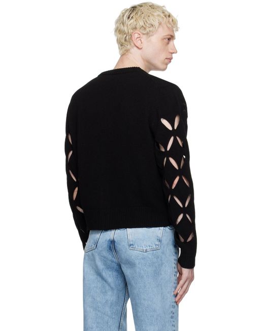 STEFAN COOKE Laurel Slash Cardigan in Black for Men | Lyst Australia