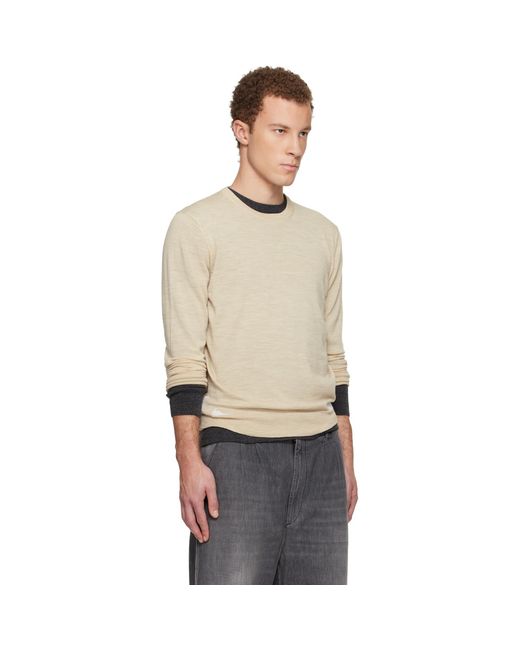 Maison Margiela Black Wool-Blend Patch Sweater for men