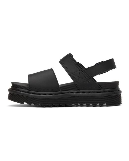 Dr. Martens Leather Black Voss Sandals - Lyst