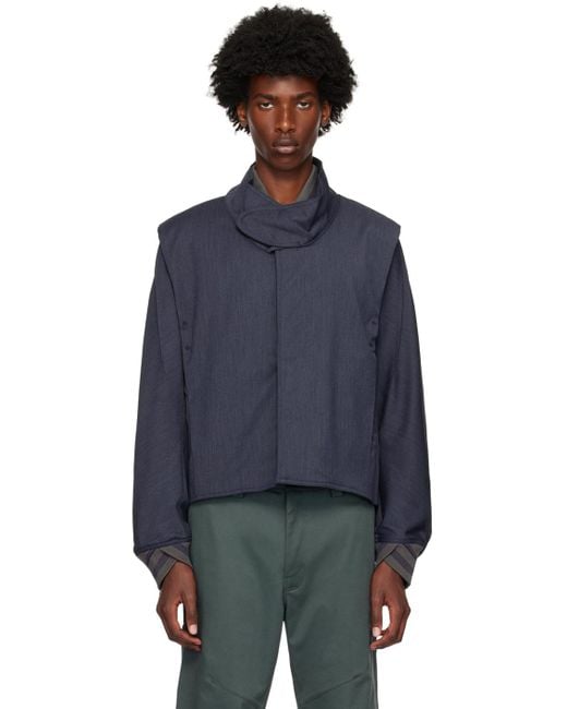 Kiko Kostadinov Ohne Bomber Jacket in Blue for Men | Lyst Kiko Kostadinov Ohne Bomber Jacket in Blue for Men | Lyst