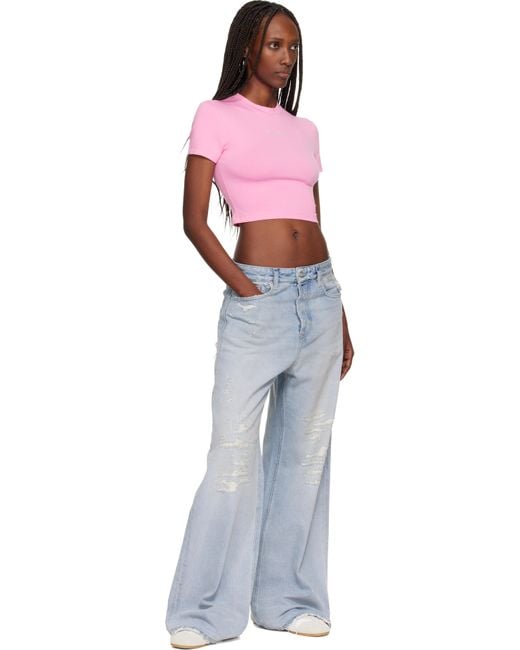 Palm Angels Pink Classic Logo Baby T-Shirt