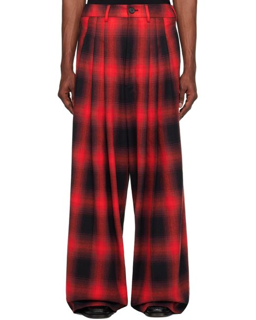 2920036 Black-Red Check Trousers main image 1