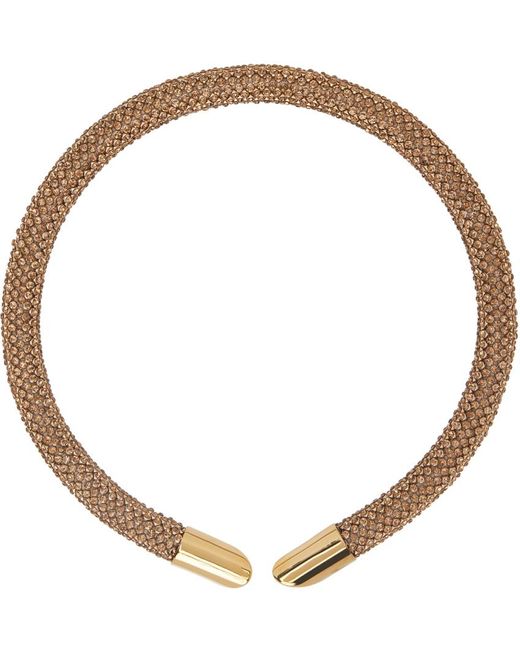 Rabanne Metallic Pixel Tube Choker Necklace