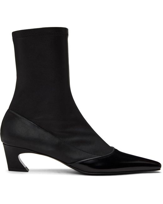 Acne Black Heeled Ankle Boots