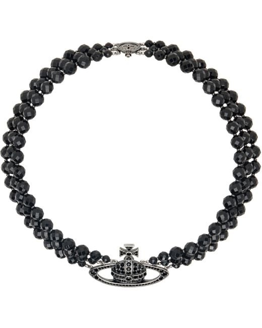 Vivienne Westwood Black Messaline Three Row Choker for men