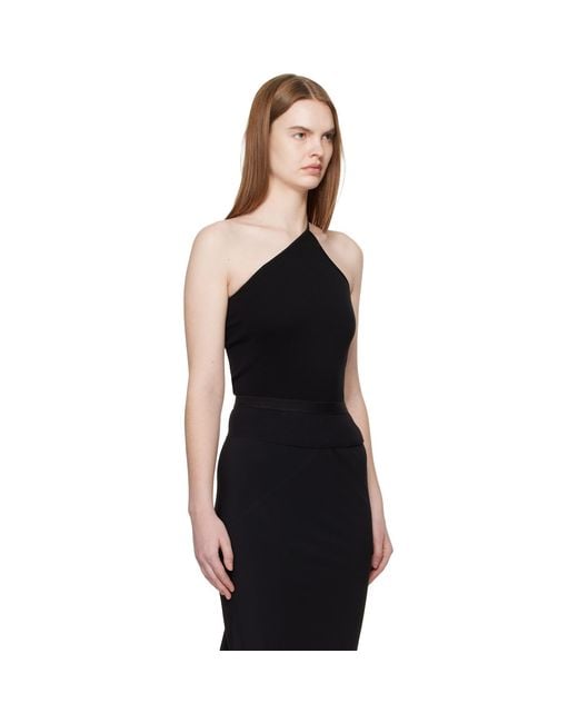 Rick Owens Black Temple One Shoulder Top