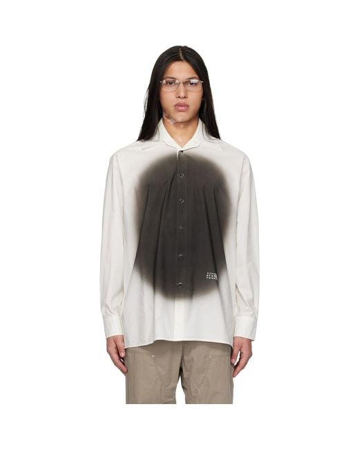 MM6 by Maison Margiela Black Spray Print Shirt for men
