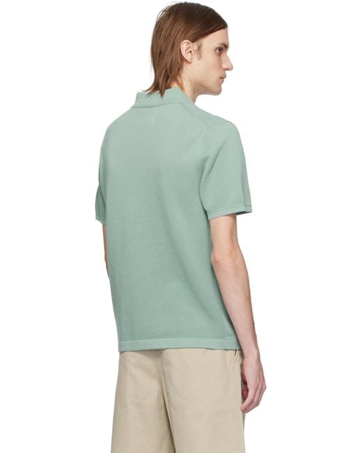 Reigning Champ Green Supima Pique Ace Polo for men