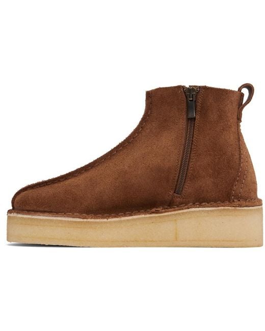 Clarks Trek Wedge Boots in Brown | Lyst
