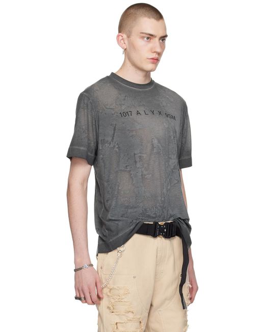 1017 ALYX 9SM Gray Translucent T-shirt for men